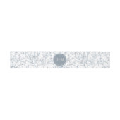 Dusty Blue French Hochzeit Einladung Bauchband Einladungsbanderole (Flach)