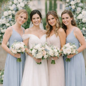 Dusty Blue French Wedding Attire Card  Einladung