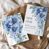 Dusty Blue Garden Blume Elegante Hochzeit Save The Date