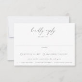 Dusty Blue Garden Blumenküche Hochzeit RSVP Karte (Vorderseite)