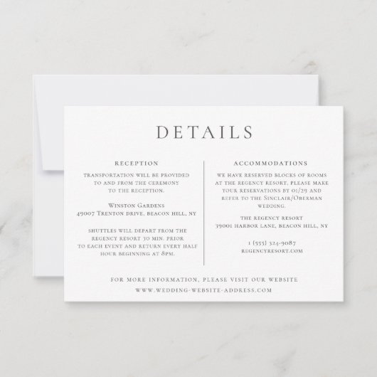 Dusty Blue Garden Blumenzwiebeldetails Einladung (Vorderseite)