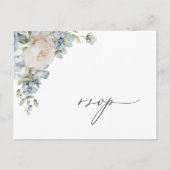 Dusty Blue Garden Floral UAWG Postkarte (Vorderseite)