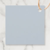 Dusty Blue Garden Floral Vielen Dank Geschenkanhänger (Rückseite)