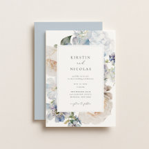 Dusty Blue Garden Floral Wedding