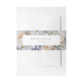 Dusty Blue Garden Floral Wedding Einladungsbanderole (Vorderseite Beispiel)