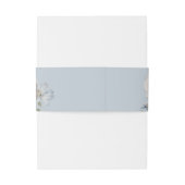 Dusty Blue Garden Floral Wedding Einladungsbanderole (Rückseitenbeispiel)
