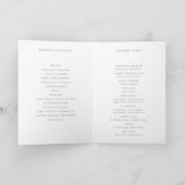 Dusty Blue Garden Floral Wedding Programm (Innenseite)