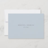 Dusty Blue Garden Floral Wedding RSVP Karte (Rückseite)