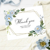 Dusty Blue Geometric Brautparty Vielen Dank Postkarte