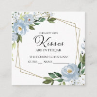 Dusty Blue Geometric rät wie viele Kisses Cards