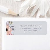 Dusty Blue Geometric Watercolor Floral | Hochzeit (Insitu)