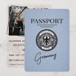 Dusty Blue Germany Pass Save the Date