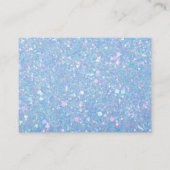 Dusty Blue Glitzer Beruflich Vielen Dank Visitenkarte (Rückseite)