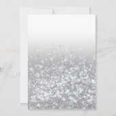 Dusty Blue Glitzer Bridesmaid Dress Brautparty Einladung (Rückseite)