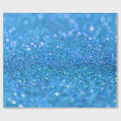 Dusty Blue Glitzer Design Geschenkpapier (Flach)
