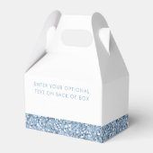 Dusty Blue Glitzer Modern Birthday Baby Shower Geschenkschachtel (Rückseite)
