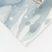 Dusty Blue Gnome und Weihnachtsbäume Fleecedecke (Ecke)