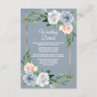 Dusty Blue Gold Blush Pink Peach Elegante Hochzeit