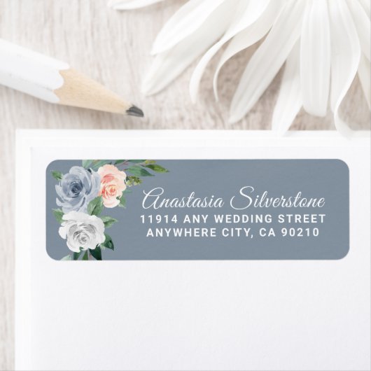 Dusty Blue Gold Blush Pink Peach Floral Wedding (Insitu)