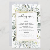 Dusty Blue Gold Elegante Rustikale Hochzeitskarten (Vorne/Hinten)