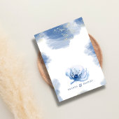 Dusty Blue & Gold Glitzer Hochzeit Probe Dinner Einladung