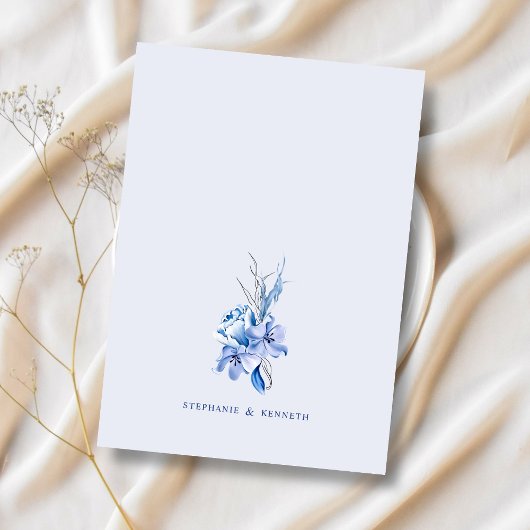 Dusty Blue & Gold Glitzer Wedding speichern das Da Einladung