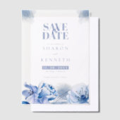 Dusty Blue & Gold Glitzer Wedding speichern das Da Pergament Einladungen (Versetzt)