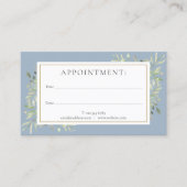 Dusty Blue Gold Greeneration Terminierungskarte Visitenkarte (Vorderseite)