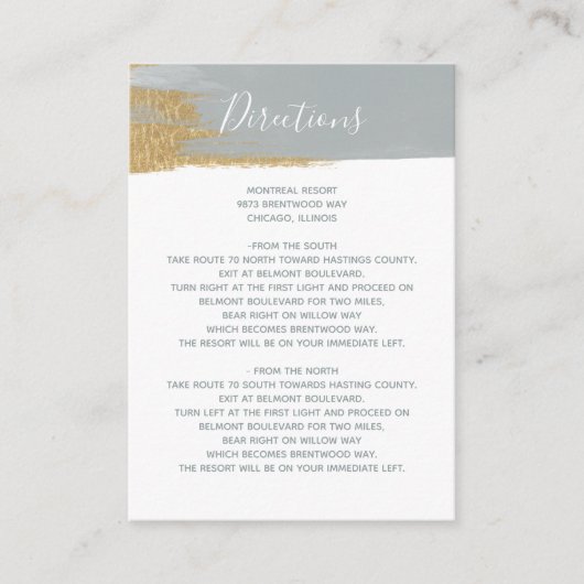 Dusty Blue Gold Minimalistisch Calligrafy Wedding Begleitkarte (Vorderseite)