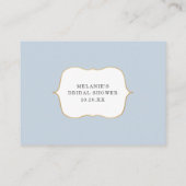 Dusty Blue Gold Request Enclosure Card Begleitkarte (Rückseite)