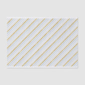 Dusty Blue Gold Striptepapier Seidenpapier (Vorderseite)