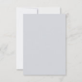 Dusty Blue Gold Text Wedding RSVP Karte (Rückseite)