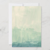 Dusty Blue Gold Watercolor Floral Baby (Rückseite)