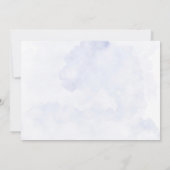 Dusty Blue Gold Wildblumen Probe Dinner Einladung (Rückseite)