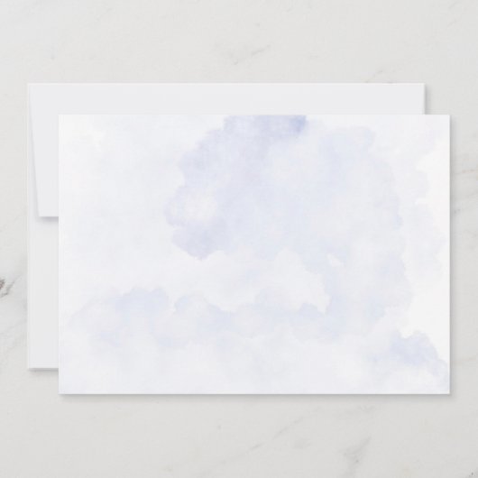 Dusty Blue Gold Wildblumen Probe Dinner Einladung (Rückseite)