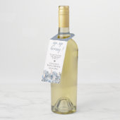 Dusty Blue Golden Botanical Flaschenanhänger (Angewinkelt)