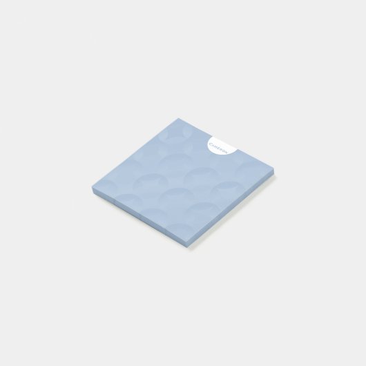 Dusty Blue Graphic Design Personalisiert Post-it Klebezettel (angewinkelt)