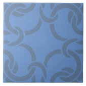 Dusty Blue Gray Celtic Knot Seamless Pattern Tile Fliese (Vorderseite)