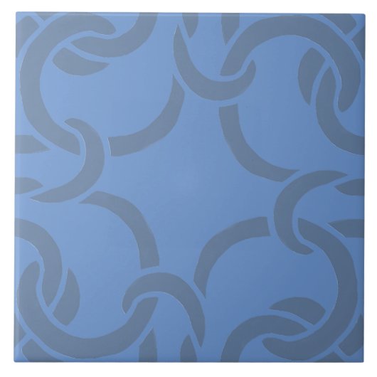 Dusty Blue Gray Celtic Knot Seamless Pattern Tile Fliese (Vorderseite)