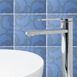 Dusty Blue Gray Celtic Knot Seamless Pattern Tile Fliese