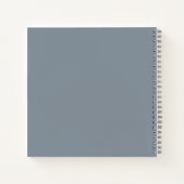 Dusty Blue Gray Minimalistisch Wedding Guestbook Notizblock (Rückseite)