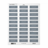Dusty Blue Gray Minimalistische Rücksendeadresse (Vorne)