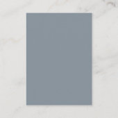 Dusty Blue Gray Modern Wedding RSVP Antwort Begleitkarte (Rückseite)