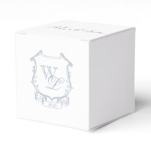 Dusty Blue Gray Monogram Wappen