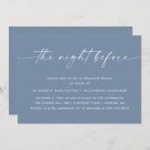 Dusty Blue Gray Probe Dinner. Nautische Hochzeit Einladung (Vorne/Hinten)