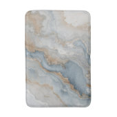 Dusty Blue Gray Tan Beige Abstrakt Badematte (Vorderseite Vertikal)