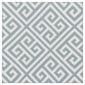Dusty Blue Greece Key Pattern Stoff (Nahaufnahme)