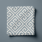 Dusty Blue Greece Key Pattern Stoff