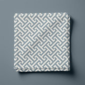 Dusty Blue Greece Key Pattern Stoff