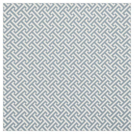 Dusty Blue Greece Key Pattern Stoff (Muster)
